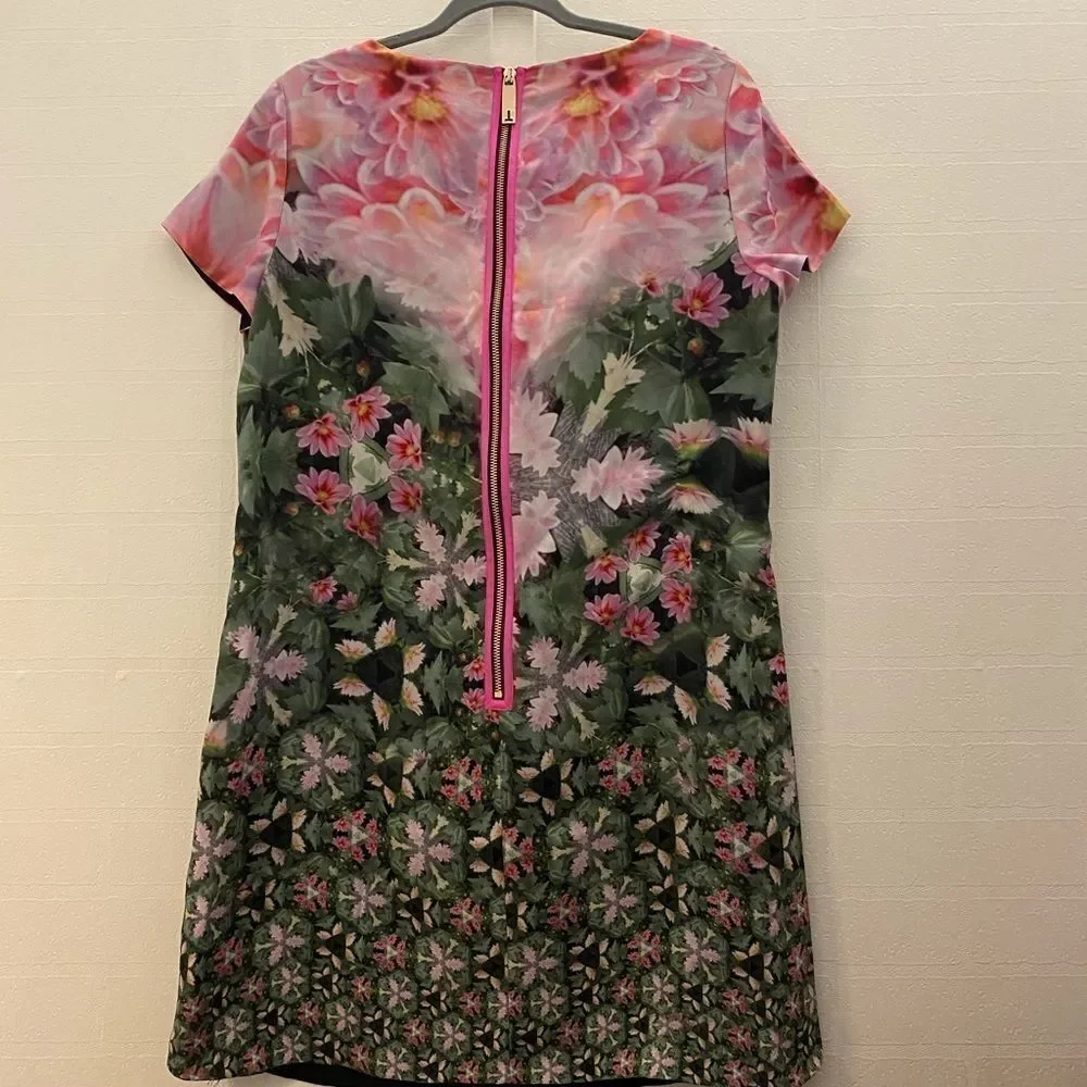 Ted Baker floral printed dress, size 4 - Picture 6 of 6